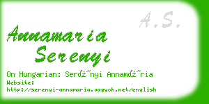 annamaria serenyi business card